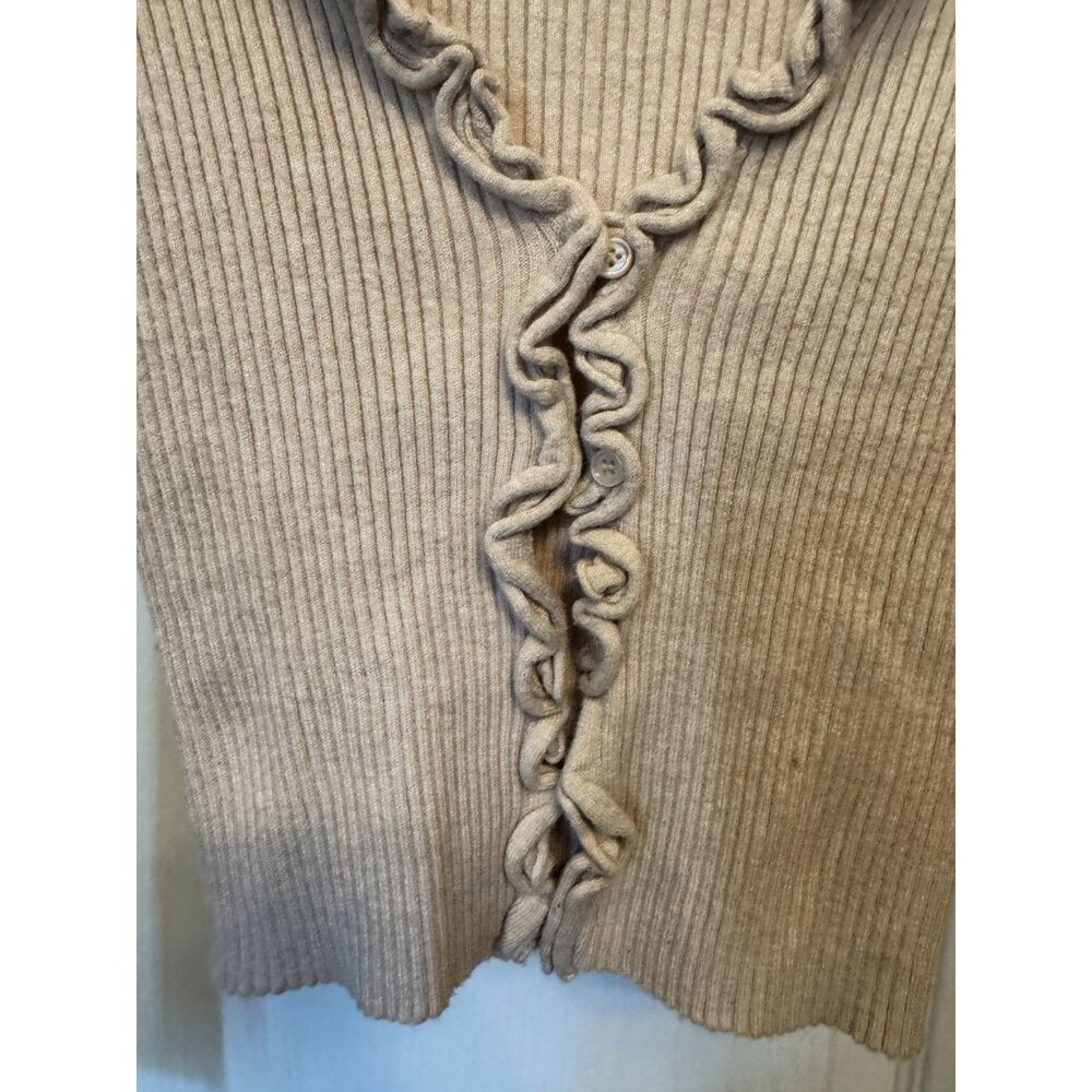 Altar'd State Ruffle Trim Ribbed Knit Cardigan - Picture 2 of 4
